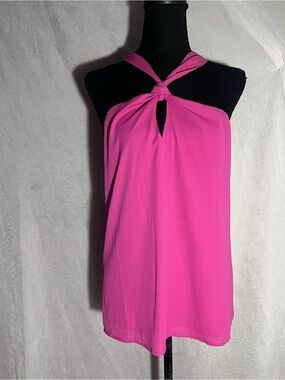 NWT Hot Pink Twist Halter tank